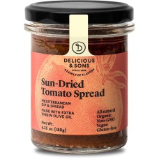 DELICIOUS AND SONS: Sun Dried Tomato Spread, 6.35 oz