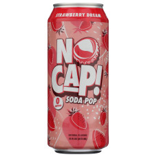 NO CAP SODA POP: Strawberry Dream Postbiotic Soda, 16 fo NO CAP SODA POP: Strawberry Dream Postbiotic Soda, 16 fo