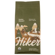 HIKER COFFEE: Dark Roast Ground Coffee, 12 oz