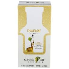 DRESS IT UP DRESSING: Vinaigrette Champagne Single Serve Packets, 5 oz