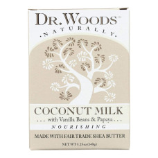 DR WOODS: Coconut Milk Raw Shea Butter Soap, 5.25 oz