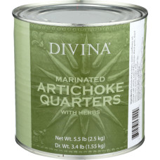 DIVINA: Marinated Artichoke Quarters With Herbs, 5.5 lb