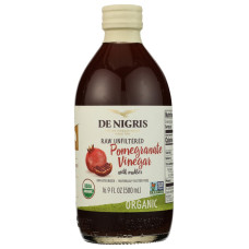 DE NIGRIS: Organic Pomegranate Vinegar Raw Unfiltered, 500 ml