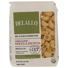 DELALLO: Organic Shellbows Pasta, 16 oz
