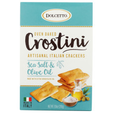 DOLCETTO: Crostini Sea Salt and Olive Oil Crackers, 7.05 oz