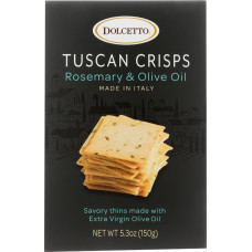 DOLCETTO: Rosemary and Olive Oil Tuscan Crisps, 5.3 oz