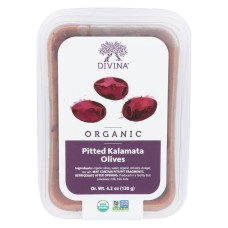 DIVINA: Organic Pitted Kalamata Olives, 4.2 oz