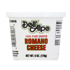 DELL ALPE: Grated Romano Cheese, 6 oz