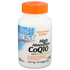 DOCTORS BEST: Coq10 High Absorption 600Mg, 60 vc