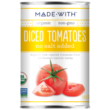 MADE WITH: Tomato Diced No Slt Org, 14.5 oz
