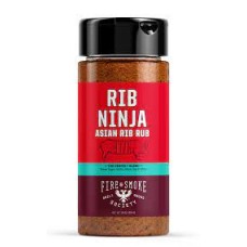 FIRE AND SMOKE: Rub Rib Rib Ninja, 10 oz