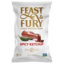 FEAST & FURY: Chips Ketchup Spicy, 5 oz