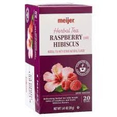 MEIJER: Tea Rspbry Hibscus Herbal, 20 bg