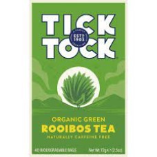 TICK TOCK TEA: Tea Green Organic Rooibos, 40 bg
