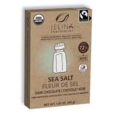 JELINA CHOCOLATIER: Bar Dark Choc Sea Salt, 1.41 oz