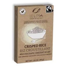 JELINA CHOCOLATIER: Bar Rice Crisp Mk Choc, 1.41 oz