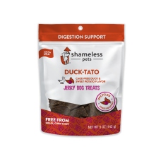 SHAMELESS PETS: Treat Dog Jrky Duck Tato, 5 oz