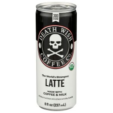 DEATH WISH COFFEE: The World Strongest Latte, 8 fo