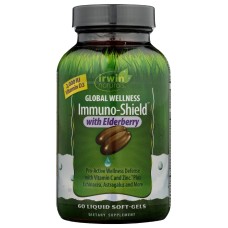 IRWIN NATURALS: Global Wellness Immuno Shield With Elderberry, 60 sg