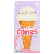 ENLIGHTENED: Sugar Free Cones, 12 ea