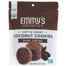 EMMYSORG: Dark Cacao Coconut Cookies, 4 oz