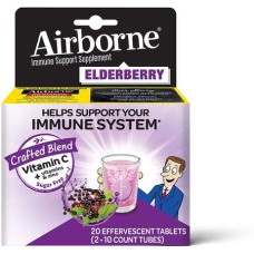 AIRBORNE: Elderberry Immune Support Effervescent Tablets, 20 tb