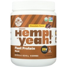 MANITOBA HARVEST: Hemp Yeah Plant Protein Blend Chocolate, 16 oz