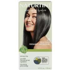 NATURTINT: Permanent Hair Color 1N Ebony Black, 5.75 fo