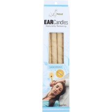 WALLY: Natural Ear Candles Beeswax Unscented, 4 pc