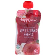 HAPPY BABY: Apples Guavas and Beets Pouch, 4 oz