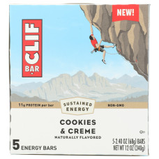 CLIF: Cookies and Creme Bar 5Pc, 12 oz