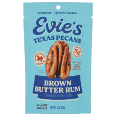 EVIES SNACKS: Roasted Brown Butter Rum Pecans, 3 oz