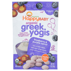 HAPPY BABY: Blueberry and Purple Carrot Greek Yogis, 1 oz