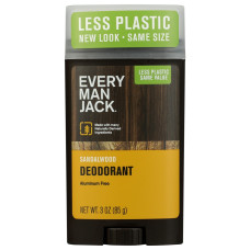 EVERY MAN JACK: Sandalwood Deodorant Stick, 3 oz EVERY MAN JACK: Sandalwood Deodorant Stick, 3 oz