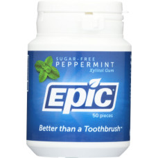 EPIC DENTAL: Peppermint Xylitol Gum, 50 pc EPIC DENTAL: Peppermint Xylitol Gum, 50 pc