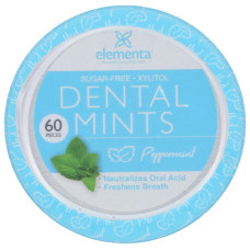 ELEMENTA SILVER: Dental Mints Peppermint, 60 pc ELEMENTA SILVER: Dental Mints Peppermint, 60 pc