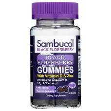 SAMBUCOL: Black Elderberry Gummies, 30 pc