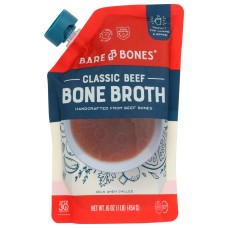 BARE BONES: Beef Organic Bone Broth, 16 oz