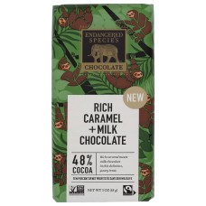 ENDANGERED SPECIES: Rich Caramel Plus Milk Chocolate Bar, 3 oz