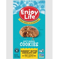 ENJOY LIFE: Sunseed Chocolate Chip Soft Baked Cookies, 6 oz