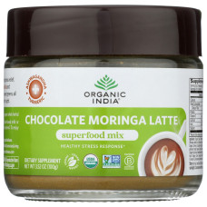 ORGANIC INDIA: Organic Chocolate Moringa Latte, 3.5 oz