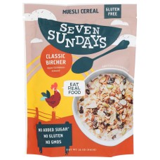 SEVEN SUNDAYS: Classic Bircher Apple Cinnamon Muesli, 12 oz