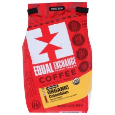 EQUAL EXCHANGE: Coffee Whole Bean Colombian Organic, 12 oz