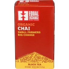 EQUAL EXCHANGE: Tea Chai Black Organic, 20 bg