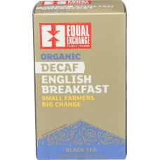 EQUAL EXCHANGE: English Breakfast Tea Decaf Organic, 20 bg