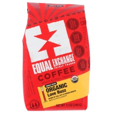 EQUAL EXCHANGE: Coffee Whole Bean Love Buzz Organic, 12 oz