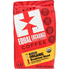 EQUAL EXCHANGE: Coffee Whole Bean Breakfast Blend Organic, 12 oz