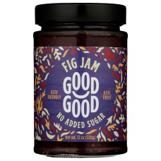 GOOD GOOD: Fig Jam Keto Friendly No Added Sugar, 12 oz