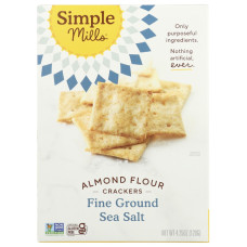 SIMPLE MILLS: Fine Ground Sea Salt Almond Flour Crackers, 4.25 oz