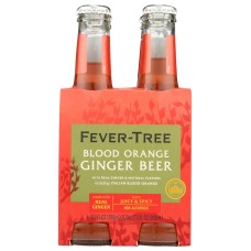 FEVER TREE: Blood Orange Ginger Beer 4 Count, 27.2 fo